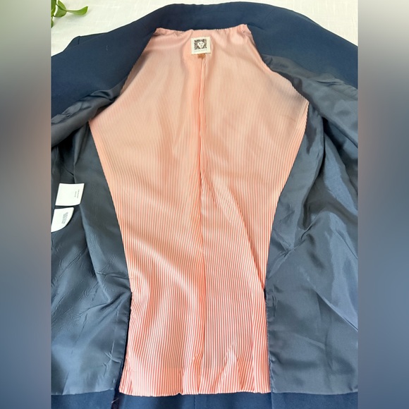 Ann Klein Elegant Navy Blue Women's Blazer and skirt set size 2 - Picture 8 of 10